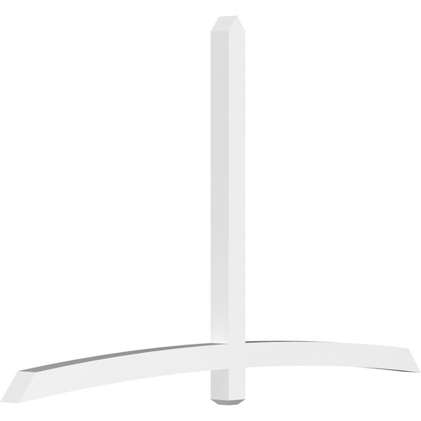 Ekena Millwork Bellingham Architectural Grade PVC Gable Bracket, 96"W x 60"H x 4"D x 4"F, 15/12 Pitch GBP096X60X0404BEL00 - main